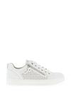Xti Laser Cut Side Zip Trainers, White