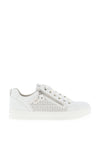 Xti Laser Cut Side Zip Trainers, White