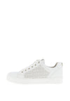 Xti Laser Cut Side Zip Trainers, White