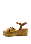 Xti Womens Woven Platform Sandal, Yellow