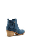 Xti Womens Woven Zip Block Heel Ankle Boots, Blue