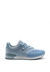 Xti Womens Lace Up Trainer, Light Blue