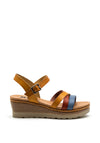 Xti Womens Strappy Wedged Sandal, Multi-Coloured