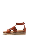 Xti Womens Ankle Strap Sandal, Camel