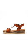 Xti Womens T-Bar Strap Sandal, Camel