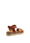 Xti Womens T-Bar Strap Sandal, Camel