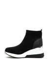 Xti Womens Knit Vegan Sock Boot Trainers, Black