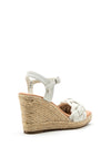 Xti Vegan Faux Leather Quilted Wedged Sandals, Beige