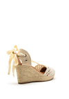 Xti Women Ankle Wrap Wedges, Beige