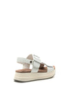 Xti Vegan Leather Buckle Platform Sandals, White