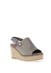 Xti Metallic Woven Espadrille Wedges, Pewter