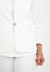 Leon Collection Single Button Short Jacket, White