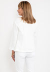Leon Collection Single Button Short Jacket, White