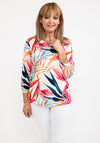 Leon Collection Tropical Print Top, Multi