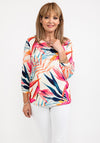 Leon Collection Tropical Print Top, Multi