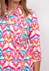 Leon Collection Ornate Print Blouse, Pink Multi