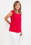 Yew Sleeveless Top, Cerise