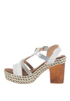 Zanni & Co. Tully One Block Heel Sandals, White