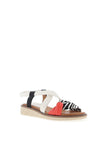 Zanni & Co. Doha Criss Cross Sandals, White Safari