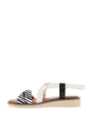 Zanni & Co. Doha Criss Cross Sandals, White Safari