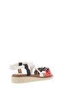 Zanni & Co. Doha Criss Cross Sandals, White Safari