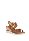 Zanni & Co. Kalba Woven Buckle Wedge Sandals, Driftwood
