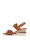 Zanni & Co. Kalba Woven Buckle Wedge Sandals, Driftwood