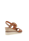 Zanni & Co. Kalba Woven Buckle Wedge Sandals, Driftwood