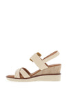 Zanni & Co. Kalba Woven Buckle Wedge Sandals, Oatmeal