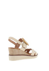Zanni & Co. Kalba Woven Buckle Wedge Sandals, Oatmeal