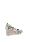 Zanni & Co. Khaimah Leaf Print Wedge Shoes, Alumin Split