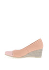 Zanni & Co. Khaimah Colour Block Wedge Shoes, Blush Split