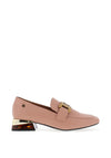 Zanni & Co. Laocai Block Heel Loafers, Blush