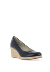 Zanni & Co. Sila Patent Wedge Shoes, Cobalt