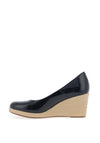 Zanni & Co. Sila Patent Wedge Shoes, Cobalt