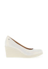 Zanni & Co. Sila Shimmer Wedge Shoes, Crystal White