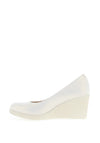 Zanni & Co. Sila Shimmer Wedge Shoes, Crystal White