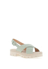 Zanni & Co. Wangtan Criss Cross Sling Back Sandals, Seafoam