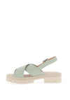 Zanni & Co. Wangtan Criss Cross Sling Back Sandals, Seafoam