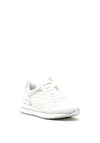 Zanni & Co. Jinan Quilted Low Wedge Trainers, White