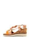 Zanni & Co. Halch Criss Cross Wedged Sandals, Pink