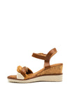 Zanni & Co. Dalma Braid Strap Wedge Sandals, Tan
