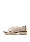 Zanni & Co. Meg Laser Cut Brogues, Nude