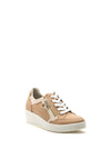 Zanni & Co. Lanzhou Zip Wedged Trainers, Nude