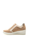 Zanni & Co. Lanzhou Zip Wedged Trainers, Nude