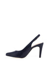 Zany Shimmer Sling Back Court Shoes, Navy