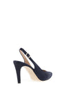 Zany Shimmer Sling Back Court Shoes, Navy