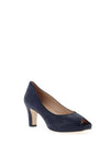 Zany Shimmer Peep Toe Heeled Shoes, Navy