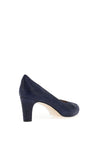 Zany Shimmer Peep Toe Heeled Shoes, Navy