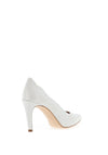 Zany Glitter Scalloped Pointed Toe Court Shoes, Silver